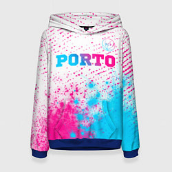 Толстовка-худи женская Porto Neon Gradient, цвет: 3D-синий