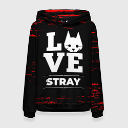 Толстовка-худи женская Stray Love Классика, цвет: 3D-черный