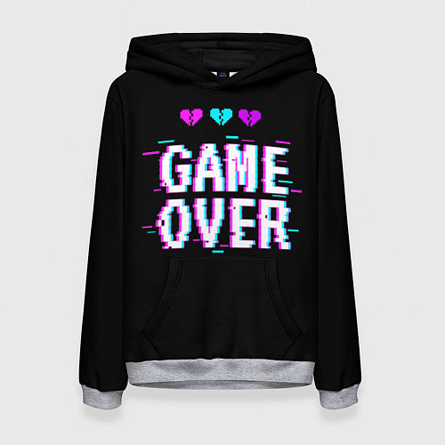 Женская толстовка Game Over Pixels / 3D-Меланж – фото 1