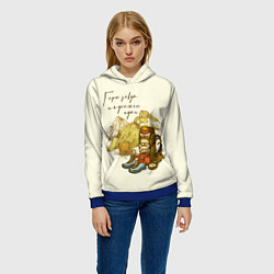 Толстовка-худи женская Горы зовут меня, цвет: 3D-синий — фото 2