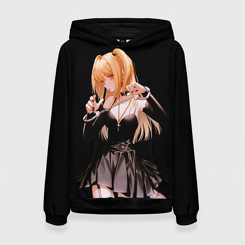 Женская толстовка Миса Амане - Тетрадь смерти / 3D-Черный – фото 1