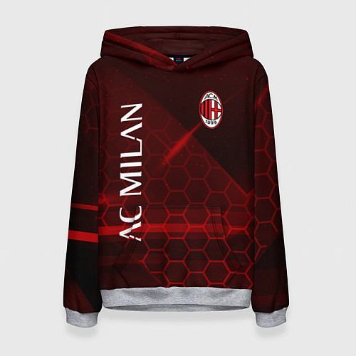 Женская толстовка Ac milan Соты / 3D-Меланж – фото 1