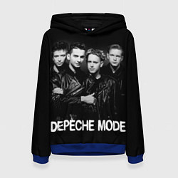 Толстовка-худи женская Depeche Mode - black & white portrait, цвет: 3D-синий