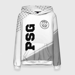 Женская толстовка PSG sport на светлом фоне: символ и надпись вертик