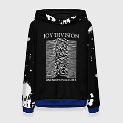 Толстовка-худи женская Joy Division - unknown pleasures, цвет: 3D-синий