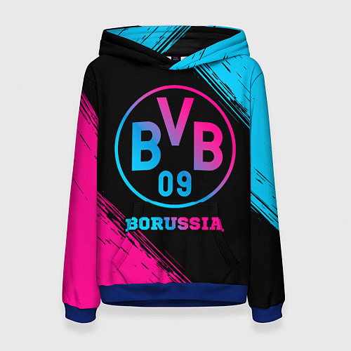 Женская толстовка Borussia - neon gradient / 3D-Синий – фото 1