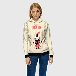 Толстовка-худи женская Злобная овечка - Cult of the lamb, цвет: 3D-черный — фото 2