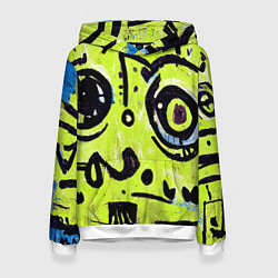 Толстовка-худи женская Уличное творчество - граффити, цвет: 3D-белый