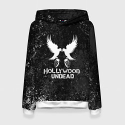 Толстовка-худи женская Hollywood Undead - Hu, цвет: 3D-белый