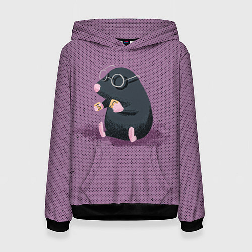 Женская толстовка Маленький крот / 3D-Черный – фото 1