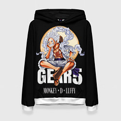 Толстовка-худи женская Монки Д Луффи 5 гир - One Piece, цвет: 3D-белый