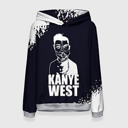 Толстовка-худи женская Kanye west - tuxtera брызги, цвет: 3D-меланж