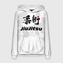 Толстовка-худи женская Джиу-джитсу Jiu-jitsu, цвет: 3D-белый