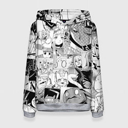 Толстовка-худи женская Да я паук и что с того pattern, цвет: 3D-меланж