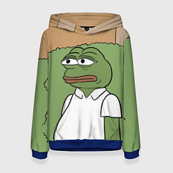 Толстовка-худи женская Pepe Gomer прячется в кусты, цвет: 3D-синий