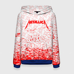 Толстовка-худи женская Metallica - брызги, цвет: 3D-синий
