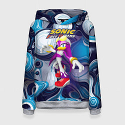 Толстовка-худи женская Sonic - ласточка Вейв - Free riders - pattern, цвет: 3D-меланж