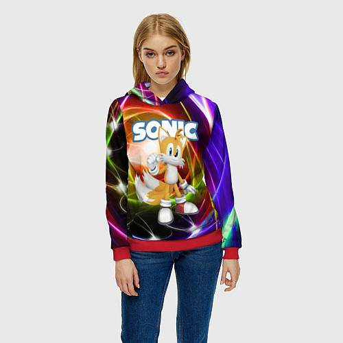 Женская толстовка Майлз Тейлз Прауэр - Sonic - Видеоигра / 3D-Красный – фото 3