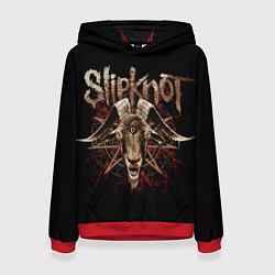 Толстовка-худи женская Slipknot - third eye goat, цвет: 3D-красный