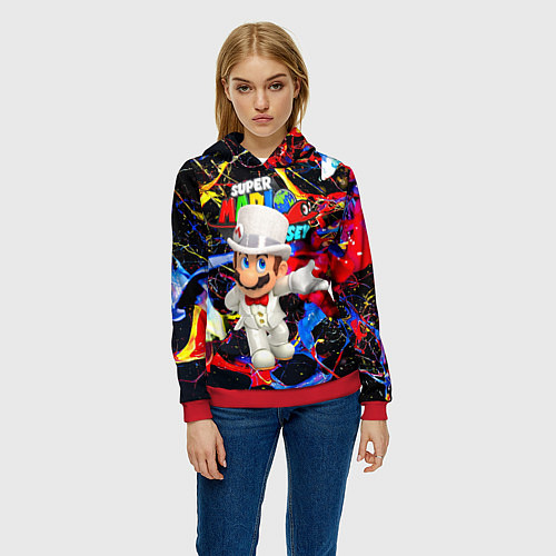 Женская толстовка Super Mario Odyssey - Nintendo - видеоигра / 3D-Красный – фото 3