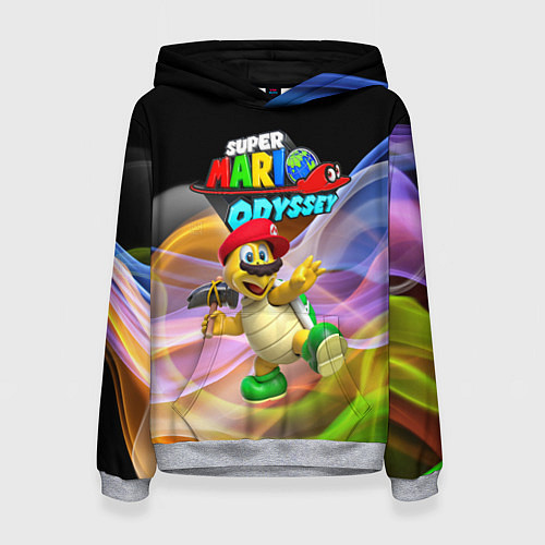 Женская толстовка Super Mario Odyssey - Hero turtle Koopa Troopa / 3D-Меланж – фото 1