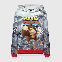 Толстовка-худи женская Mario Donkey Kong - Nintendo - Gorilla, цвет: 3D-красный