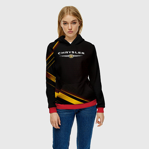 Женская толстовка Chrysler Абстракция / 3D-Красный – фото 3