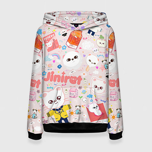 Женская толстовка Skzoo Jinniret pattern cartoon avatar / 3D-Черный – фото 1