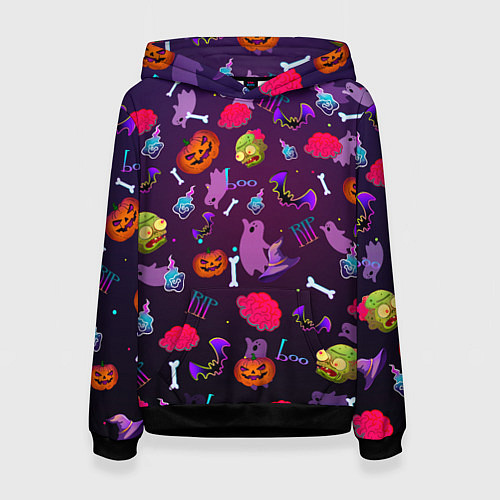 Женская толстовка Это Хэллоуин / 3D-Черный – фото 1