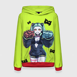 Толстовка-худи женская Ребекка из аниме Cyberpunk Edgerunners, цвет: 3D-красный