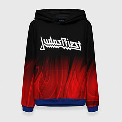 Толстовка-худи женская Judas Priest red plasma, цвет: 3D-синий