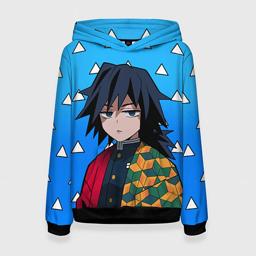 Женская толстовка Гию Томиока: Мем - Градиент / 3D-Черный – фото 1