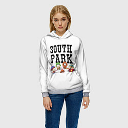 Толстовка-худи женская South park кострёр, цвет: 3D-меланж — фото 2