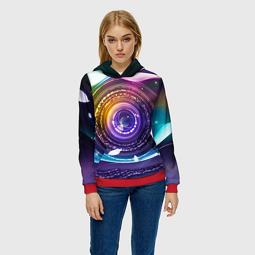 Женская толстовка Глаз Вселенной / 3D-Красный – фото 3