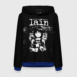 Толстовка-худи женская Serial Experiments Lain, цвет: 3D-синий