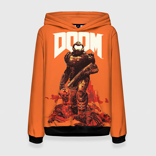Женская толстовка DOOM - Doomguy / 3D-Черный – фото 1