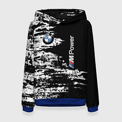 Толстовка-худи женская BMW M Power - pattern, цвет: 3D-синий