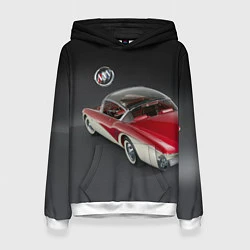 Толстовка-худи женская Buick Centurion - USA - Retro, цвет: 3D-белый