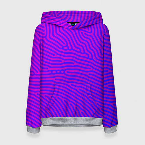 Женская толстовка Фиолетовые линии / 3D-Меланж – фото 1
