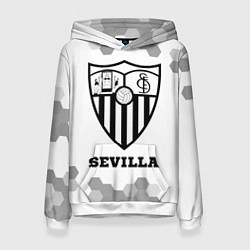 Толстовка-худи женская Sevilla sport на светлом фоне, цвет: 3D-белый
