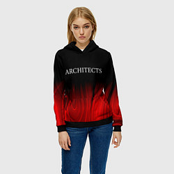 Толстовка-худи женская Architects red plasma, цвет: 3D-черный — фото 2