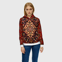 Толстовка-худи женская Советский ковёр, цвет: 3D-белый — фото 2