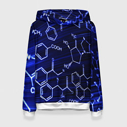 Толстовка-худи женская Графическая химия, цвет: 3D-белый