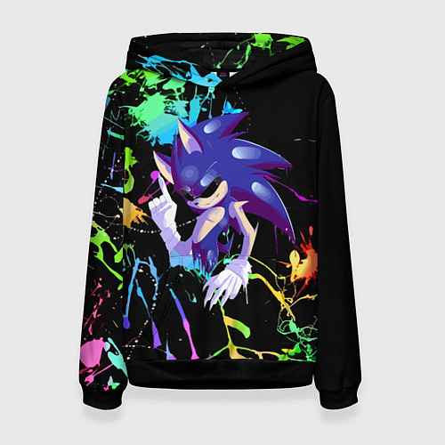 Женская толстовка Sonic Exe - Hedgehog - video game / 3D-Черный – фото 1