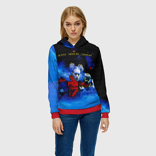 Женская толстовка Агата Кристи Ураган / 3D-Красный – фото 3