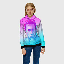 Толстовка-худи женская Гачимучи Билли Херрингтон глитч, цвет: 3D-черный — фото 2