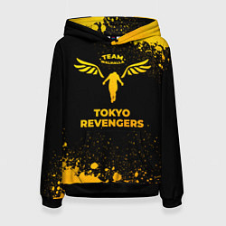 Толстовка-худи женская Tokyo Revengers - gold gradient, цвет: 3D-черный