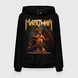 Толстовка-худи женская Manowar rock, цвет: 3D-черный