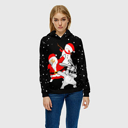 Толстовка-худи женская Герои нового года дэбуют, цвет: 3D-черный — фото 2