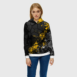 Толстовка-худи женская Имперская геометрия, цвет: 3D-белый — фото 2